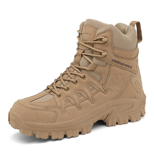 Men Combat Boots Waterproof Non-Slip Hiking Boots Anti-Puncture Anti-Sprain Work Boots