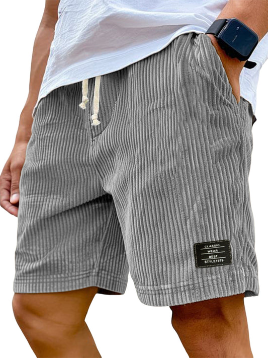 Men's Stylish Ripped Classic Embroidered Label Versatile Casual Shorts