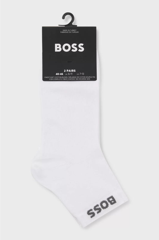TWO-PACK OF SHORT SOCKS WITH LOGO CUFFS