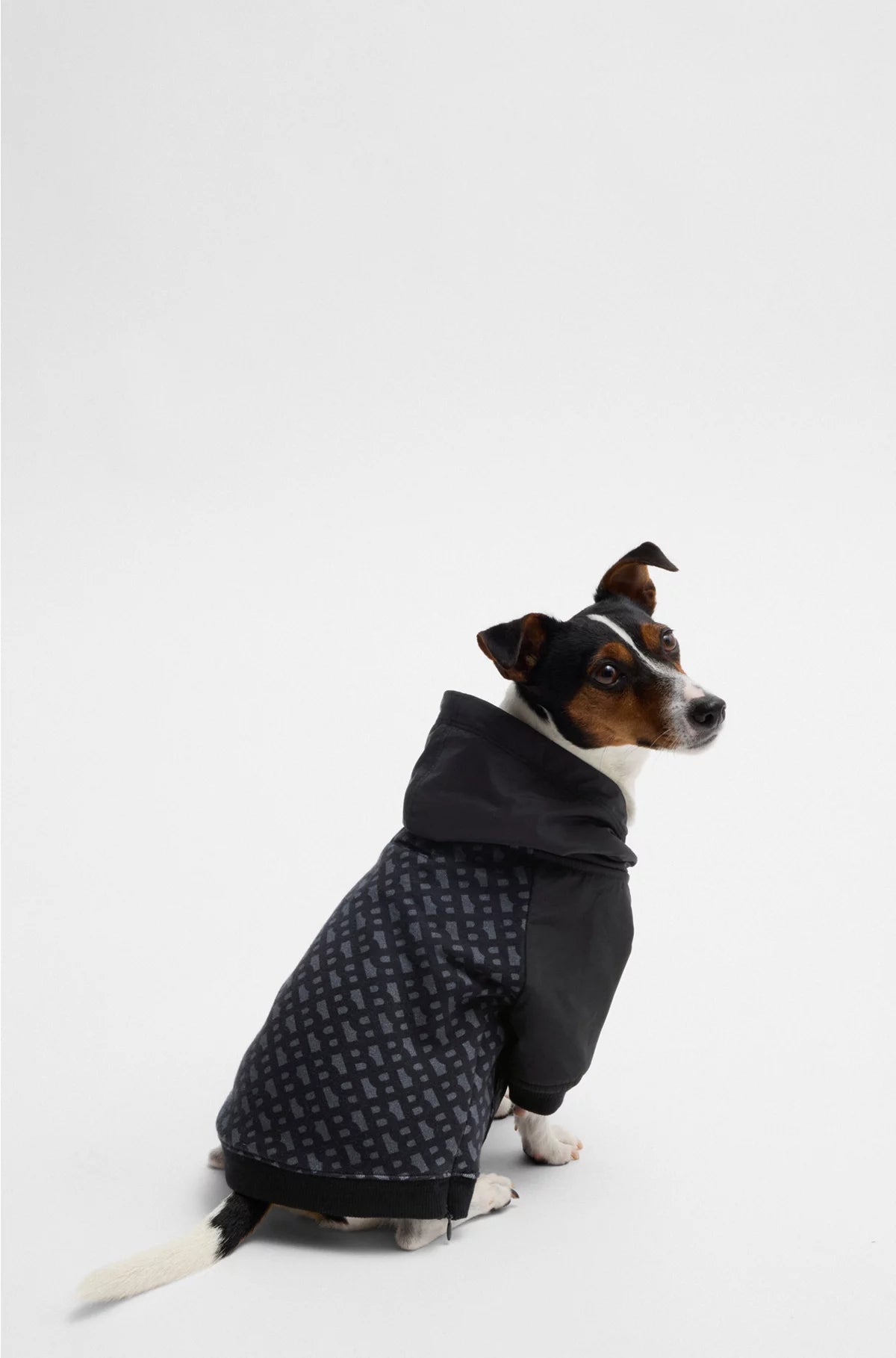 DOG HOODIE WITH MONOGRAM PATTERN