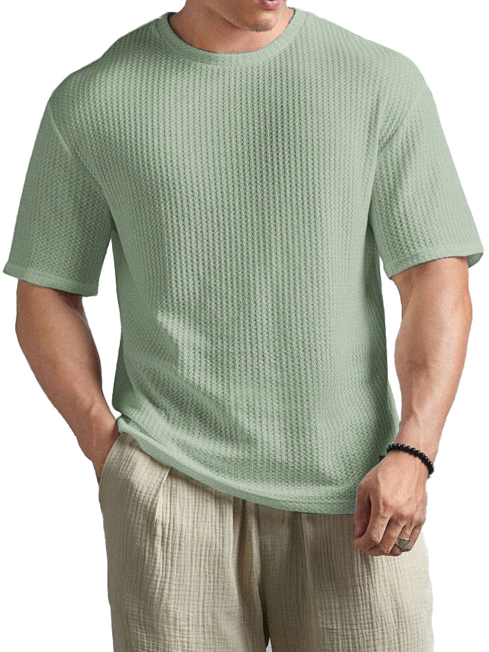 Men's Fashionable Basic Round Neck Short Sleeve T-Shirt