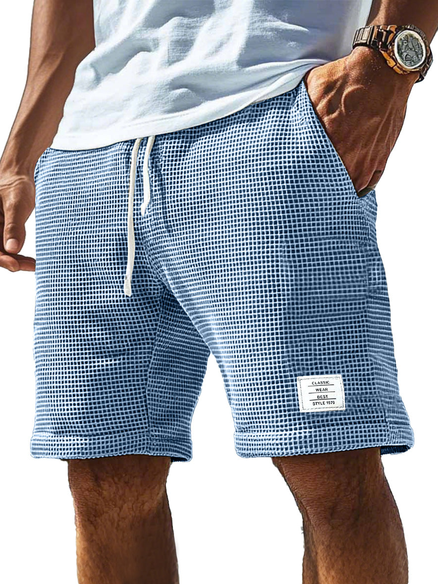 Men's Everyday Waffle Logo Drawstring Comfort Shorts