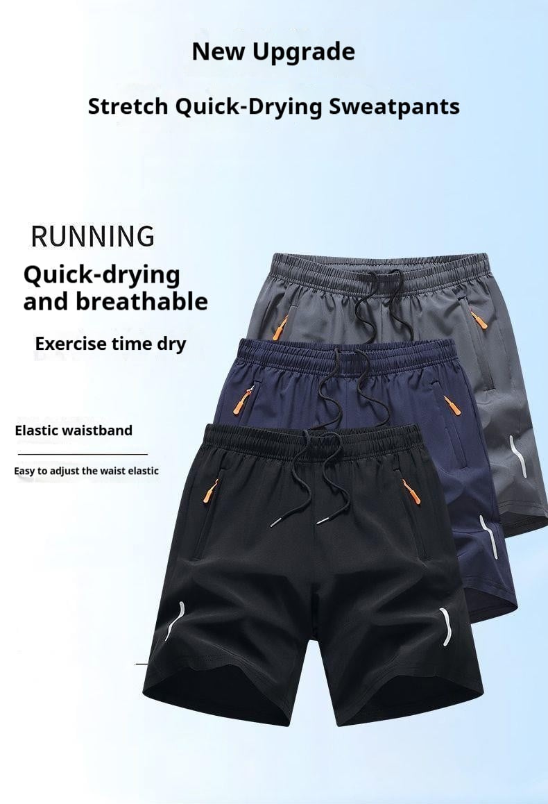 Men's Casual Solid Color Zipper Pocket Shorts – Summer Essential