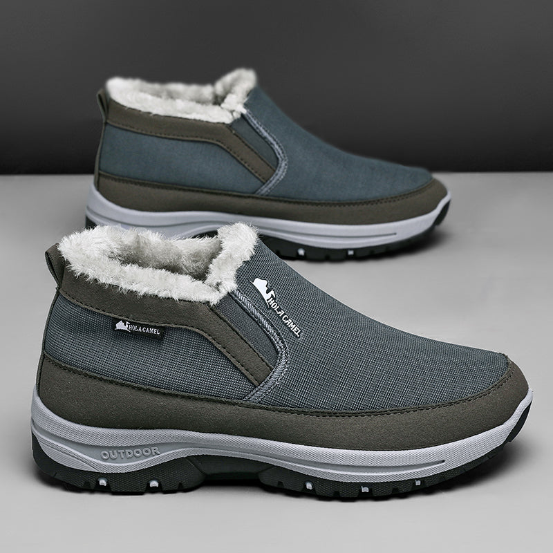 Men's Outdoor Slip-on Warm Boots - Slip-resistant, Puncture-resistant - Arch Support, Wide Toe