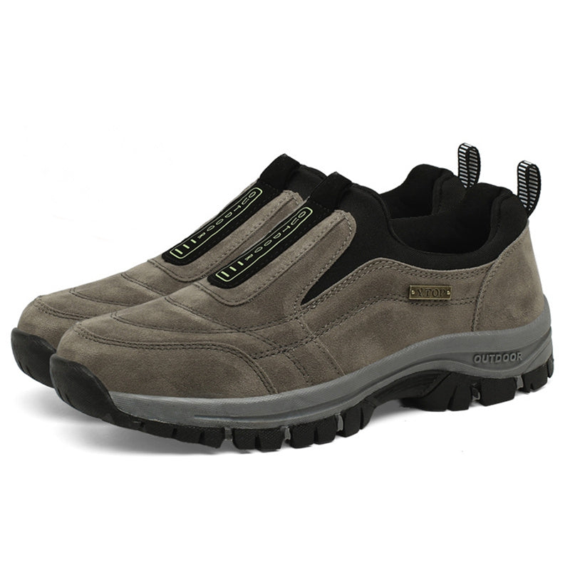 Men's Orthopedic Slip-On Winter Walking Shoes - Fleece-Lined, Waterproof & Anti-Slip Rubber Sole
