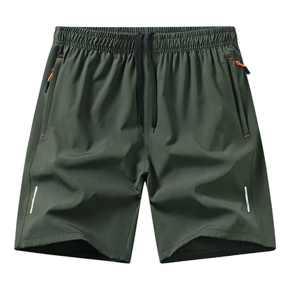 Men's Casual Solid Color Zipper Pocket Shorts – Summer Essential