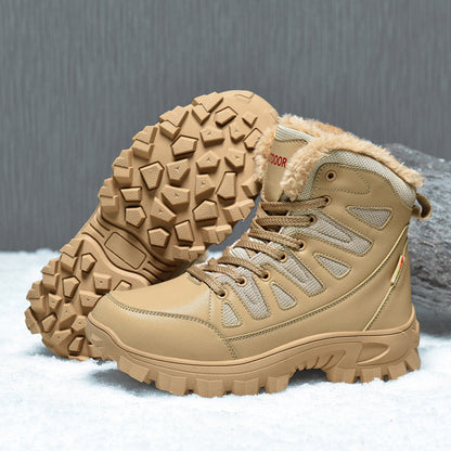 Men Combat Boots Waterproof Non-Slip Hiking Boots Anti-Puncture Anti-Sprain Work Boots