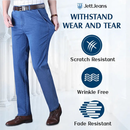 JettJeans3 - Men's Classic Straight Fit Stretch Jeans