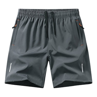 Men's Casual Solid Color Zipper Pocket Shorts – Summer Essential
