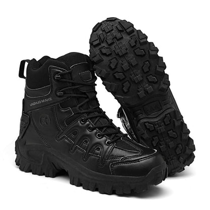 Men Combat Boots Waterproof Non-Slip Hiking Boots Anti-Puncture Anti-Sprain Work Boots