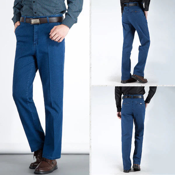 Men’s High Waist Straight Fit Jeans（50% OFF）