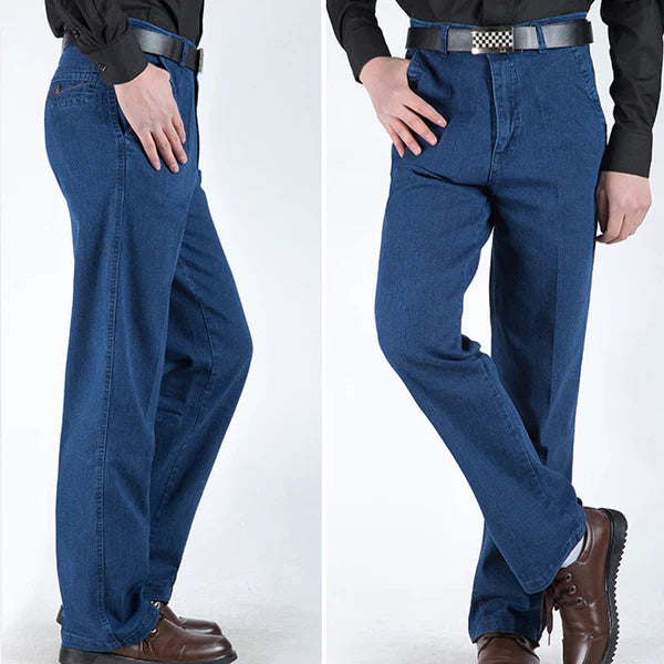 Men’s High Waist Straight Fit Jeans（50% OFF）