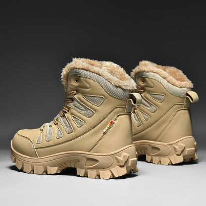 Men Combat Boots Waterproof Non-Slip Hiking Boots Anti-Puncture Anti-Sprain Work Boots