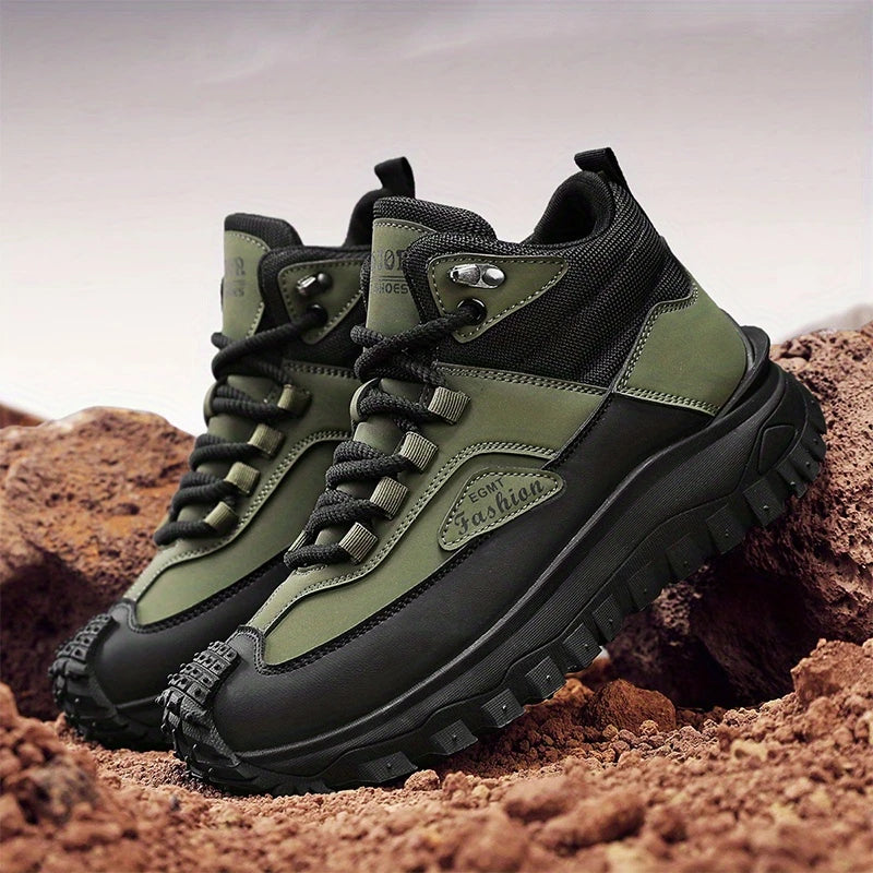 Men’s Work Hiking Boots – Waterproof, Non-Slip, Puncture and Smash Resistant, Wide Toe, Arch Support – Ideal for Daily Wear and Outdoor Adventures