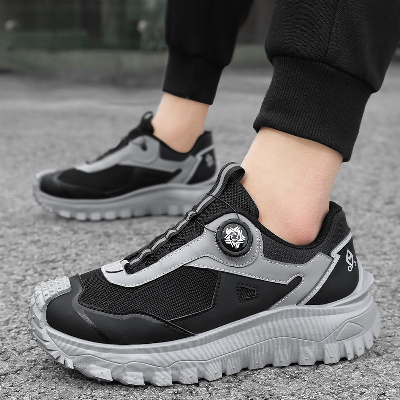 HOT SALE!Men's Work Hiking Shoes, Waterproof Safety Outdoor Boots with Wide Toe, Arch Support, Shock-Absorbing Sole, Puncture & Smash Resistant