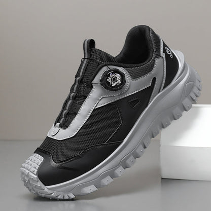 HOT SALE!Men's Work Hiking Shoes, Waterproof Safety Outdoor Boots with Wide Toe, Arch Support, Shock-Absorbing Sole, Puncture & Smash Resistant