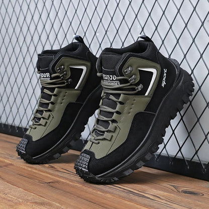 Men's Outdoor Hiking Boots - Waterproof, Non-Slip, Puncture-Proof And Smash-Proof; Correct Arch Support And Wide Toe - Suitable For Daily Wear And Outdoor Adventures