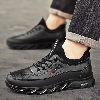 Men's Casual Fashion Orthopedic Hiking Shoes – Anti-Puncture, Anti-Collision, Non-Slip Arch Support  Leather Outdoor Sports Shoes for All-Terrain Performance