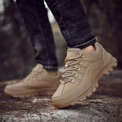 MEN'S LEATHER COMFORTABLE OUTDOOR CASUAL HIKING SHOES