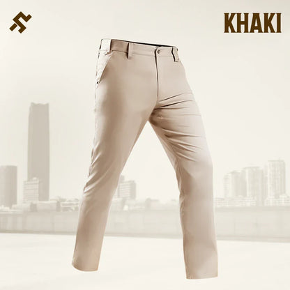 GlideActive - Men's Active Khaki Pants With Expandable Waistband