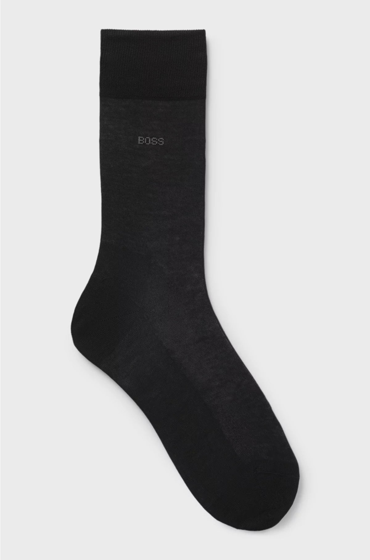 REGULAR-LENGTH LOGO SOCKS IN MERCERISED EGYPTIAN COTTON