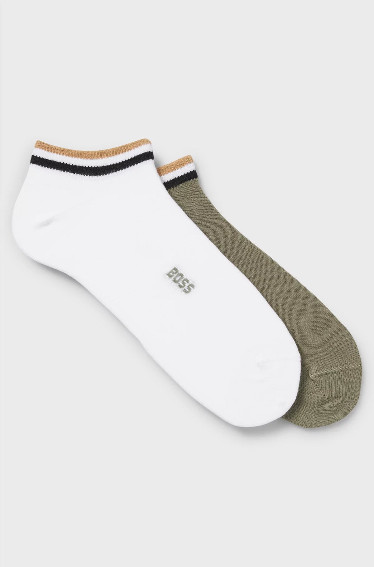 TWO-PACK OF ANKLE SOCKS WITH SIGNATURE-STRIPE CUFFS