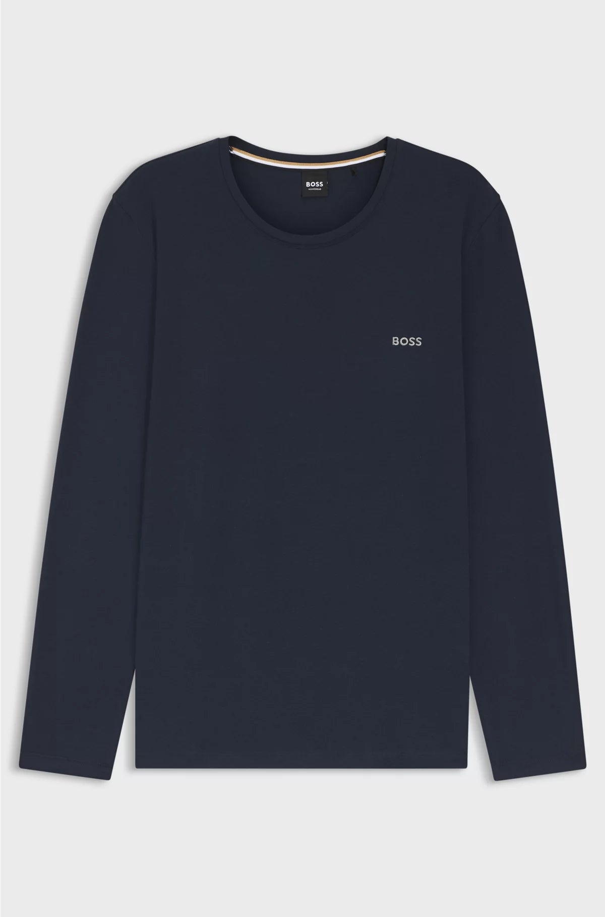 LONG-SLEEVED T-SHIRT IN STRETCH COTTON WITH EMBROIDERED LOGO