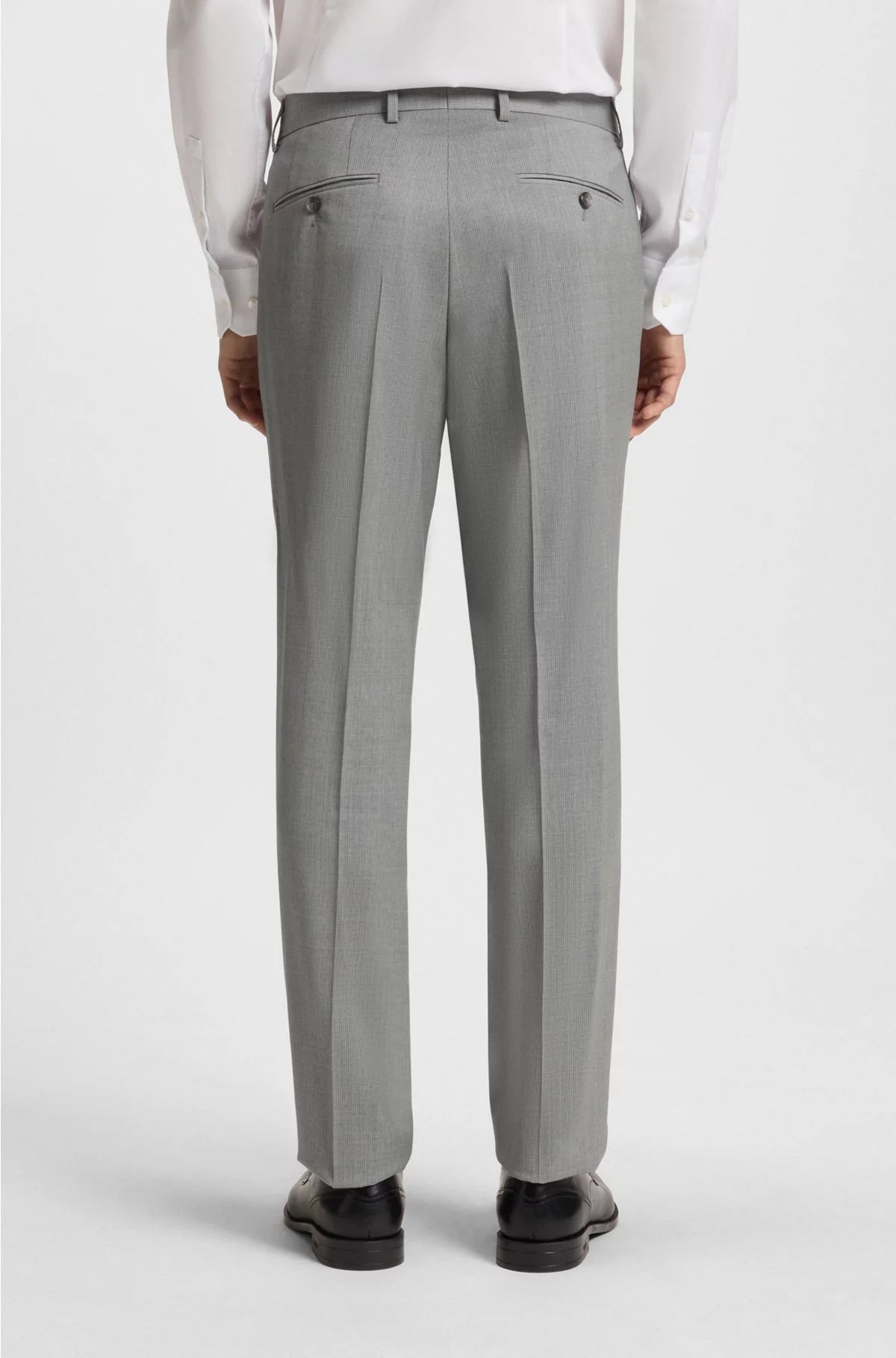 REGULAR-FIT SUIT IN PINSTRIPED VIRGIN WOOL