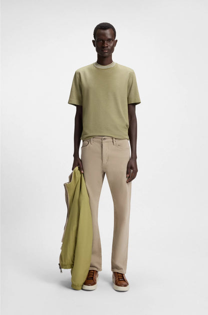 MICRO-STRUCTURED T-SHIRT IN COTTON AND SILK