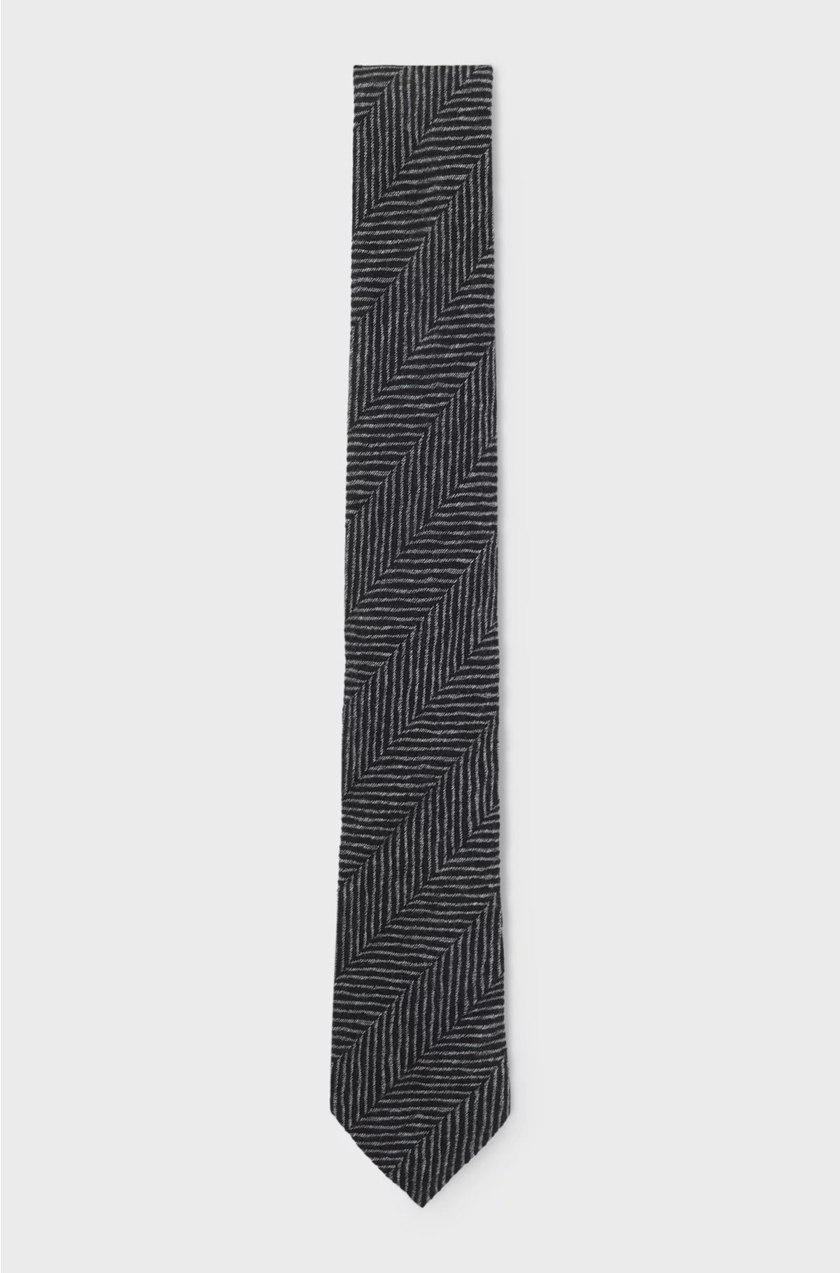 JACQUARD-STRUCTURE TIE IN WOOL