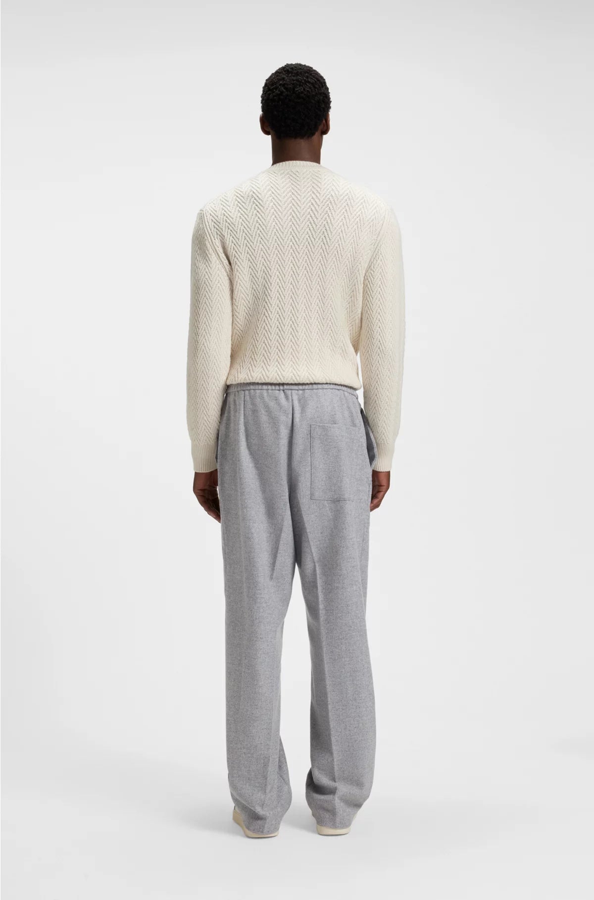 TAPERED-FIT TROUSERS IN A WOOL BLEND