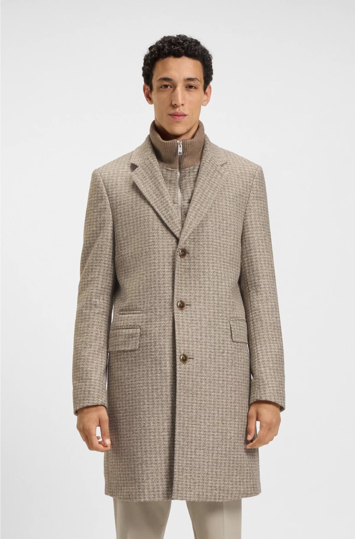 SLIM-FIT COAT WITH DETACHABLE INNER
