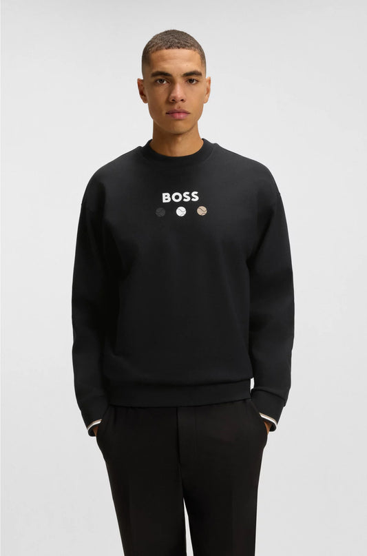 COTTON-TERRY SWEATSHIRT WITH LOGO DETAIL