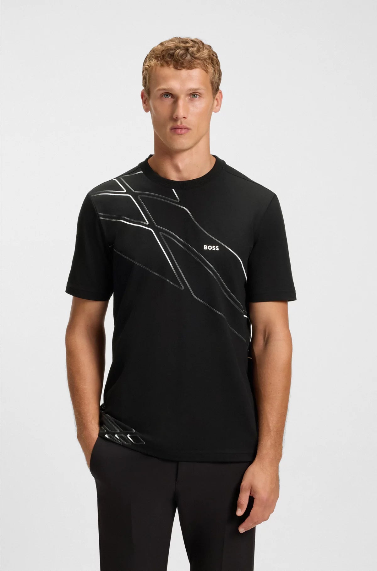 ACTIVE T-SHIRT IN MOISTURE-WICKING STRETCH PIQUE