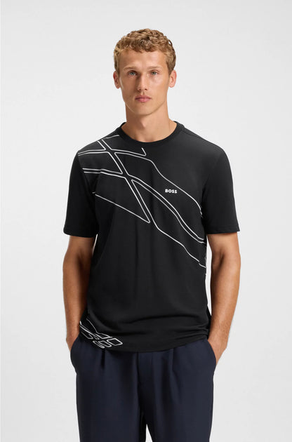 ACTIVE T-SHIRT IN MOISTURE-WICKING STRETCH PIQUE