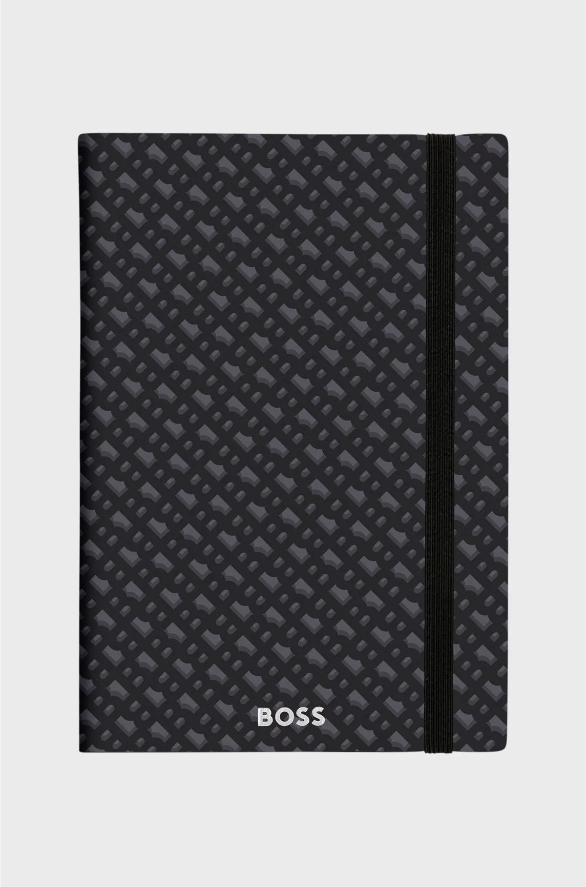 GREY A5 NOTEBOOK WITH MONOGRAM PATTERN