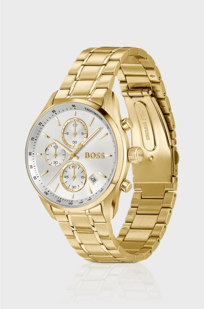 GRAND PRIX 40 GOLD-TONE WATCH WITH SILVER-WHITE DIAL