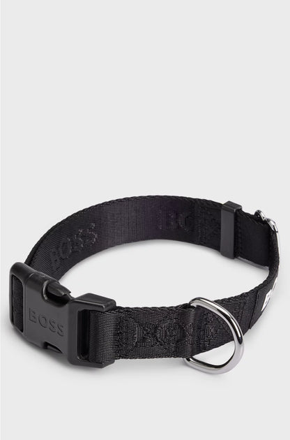 DOG COLLAR WITH JACQUARD LOGO DETAILING